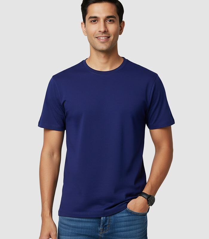 Navy Blue Plain T-Shirt